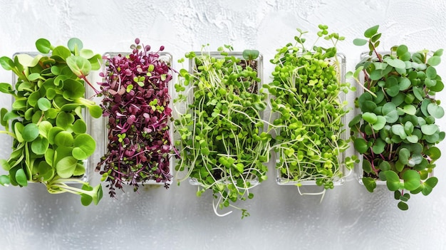 Foto los microgreens como una potencia nutricional