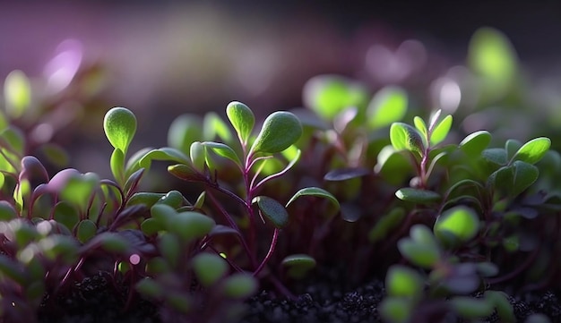 Microgreens crescem