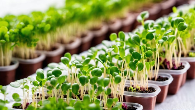 Microgreens produz alimentos saudáveis e frescos gerados com IA