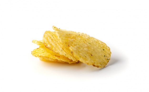 Microplaquetas onduladas, microplaquetas de batata onduladas, batatas fritas caneladas