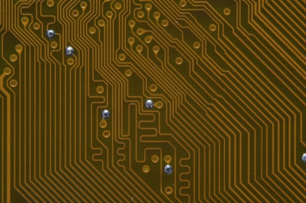 Microprocesador en el fondo del microcircuito de la placa base