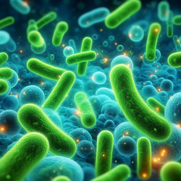microrganismos de bactérias, vírus