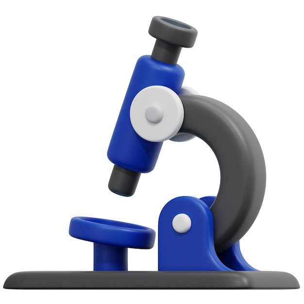 microscopio 3d render icono ilustración