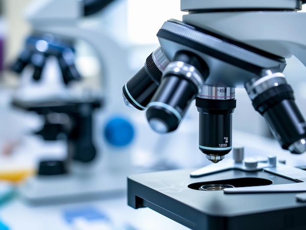 Microscopio de investigación de primer plano