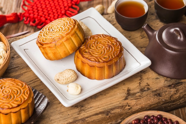 Mid Autumn Festival chinês tradicional pastelaria Mooncake