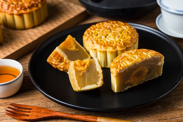 Mid autumn festival pastelaria tradicional chinesa mooncake