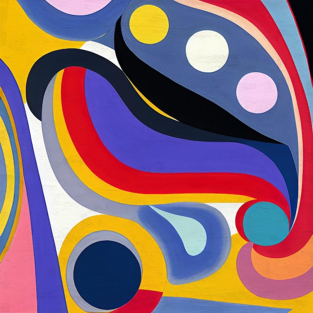 MidCentury Modern Abstrakte Malerei Zeitgenössische Kunst Hintergrundreproduktion Einfaches Kunstwerk