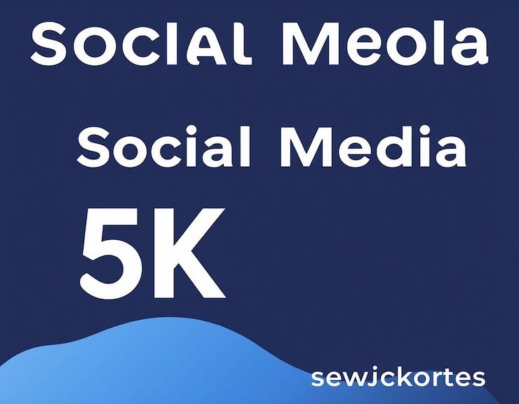 Foto mídia social 5k de seguidores no instagram