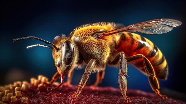 Miel de abeja trabajando duro IA generativa