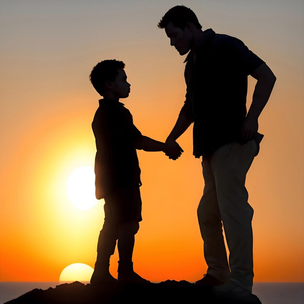 Foto los miembros de la familia pasando el tiempo tranquilo anterior juntos en el prado cubierto de hierba