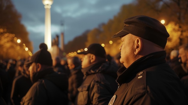 Miembros del Movimiento de Ciudadanos del Reich se reúnen en Lustgten para negar la existencia de la República Federal de Alemania