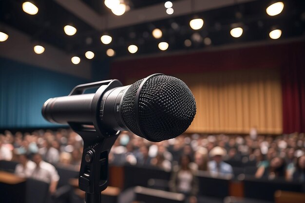 Mikrofon auf der Bühne Sprecher Konferenz