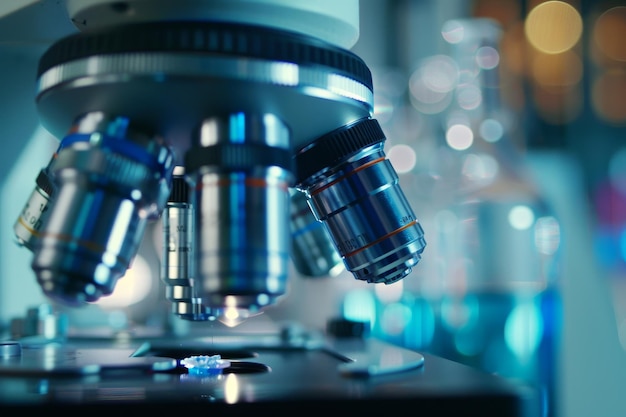 Mikroskop DNA menschliche Struktur Wissenschaft Hintergrund Doppel-Helix Genetik medizinische Biotechnologie Biol