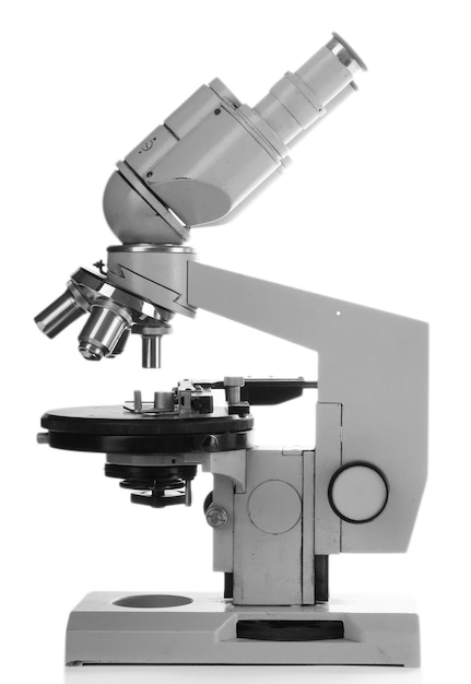 Mikroskop isoliert auf weiß