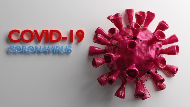 Mikroskopische Ansicht von Influenzaviruszellen 3D medizinische Illustration