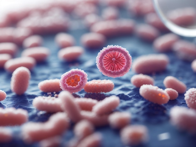 Mikroskopische Welt Probiotika und Bakterien in der biologischen Wissenschaft