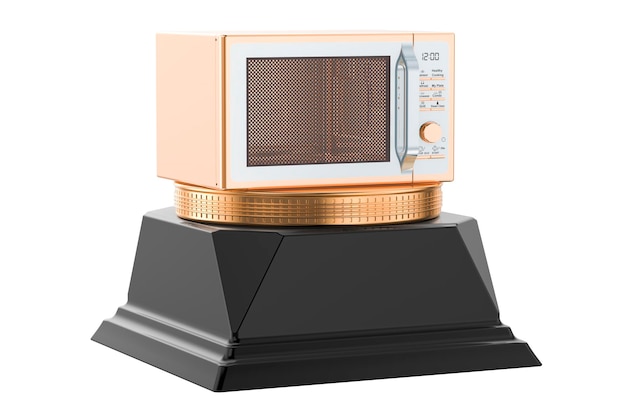 Mikrowelle Golden Award Konzept 3D-Rendering