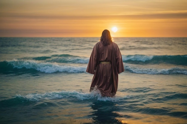 Milagre de Jesus Cristo caminhando sobre a água