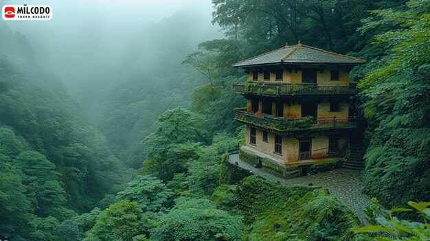 Foto milan chowk templo bhagwati ilam antiguo templo hindú que irradia serenidad y espiritualidad en el