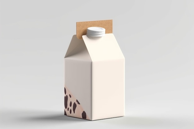 Milch- oder Saftkarton-Mock-up-Stil, AI generiert