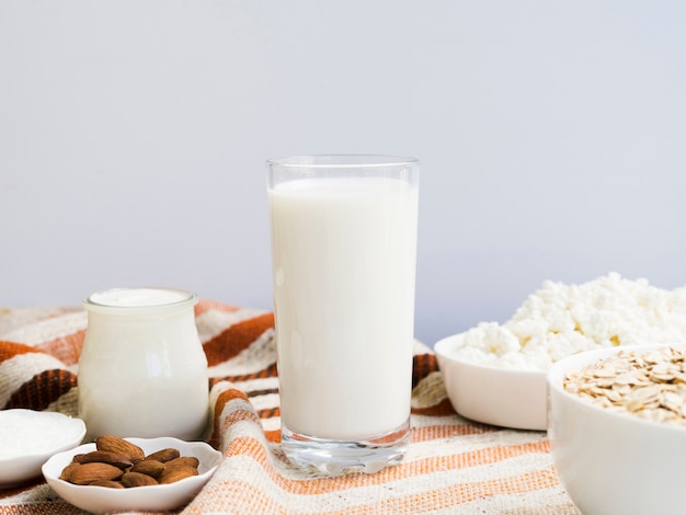 Foto milch, quark und milchprodukte