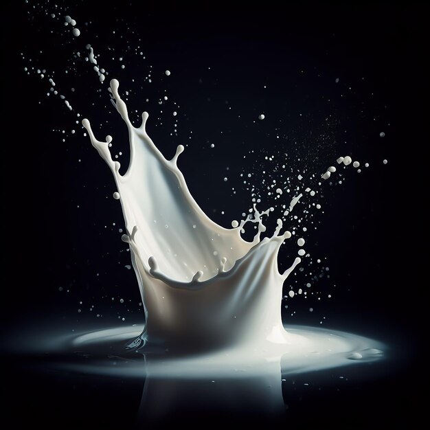 Foto milch-splash-isolat