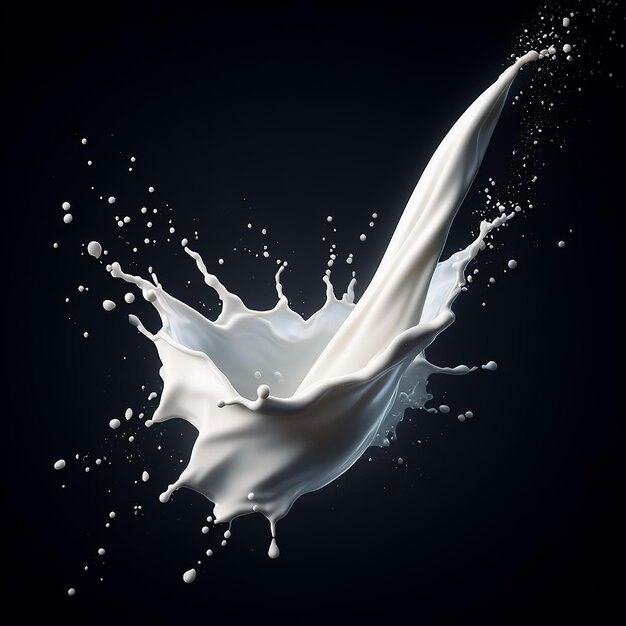 Foto milch-splash-isolat