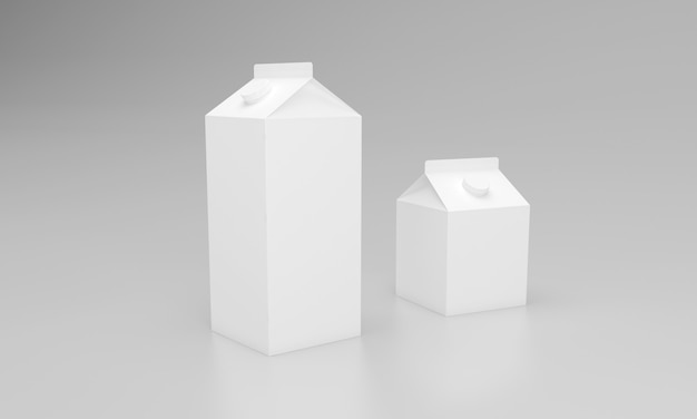 Milchpackung Verpackungsdesign 3D gerendert