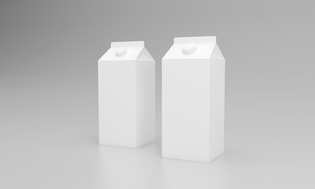 Foto milchpackung verpackungsdesign 3d gerendert