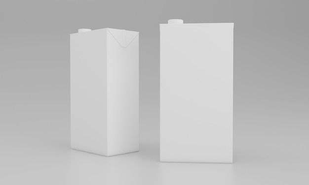 Milchpackung Verpackungsdesign 3D gerendert