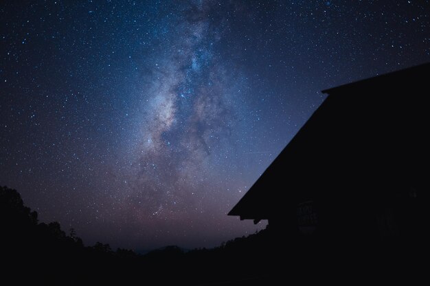 Foto milchstraße schöne sterne in der nacht