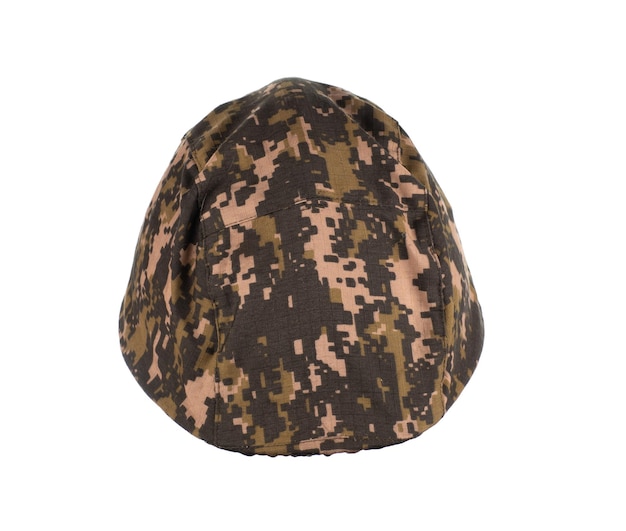 Militärhelm mit Schutzhülle