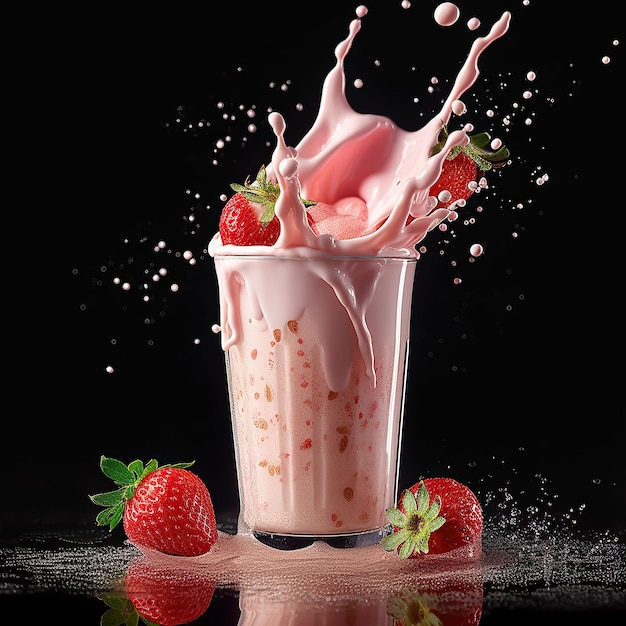 Milk Shake Cremoso De Morango