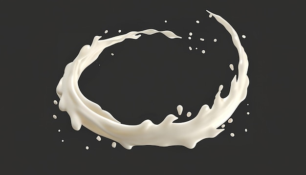 Milk Tornado wave Whimsical Creamy Swirls en 3D Delight