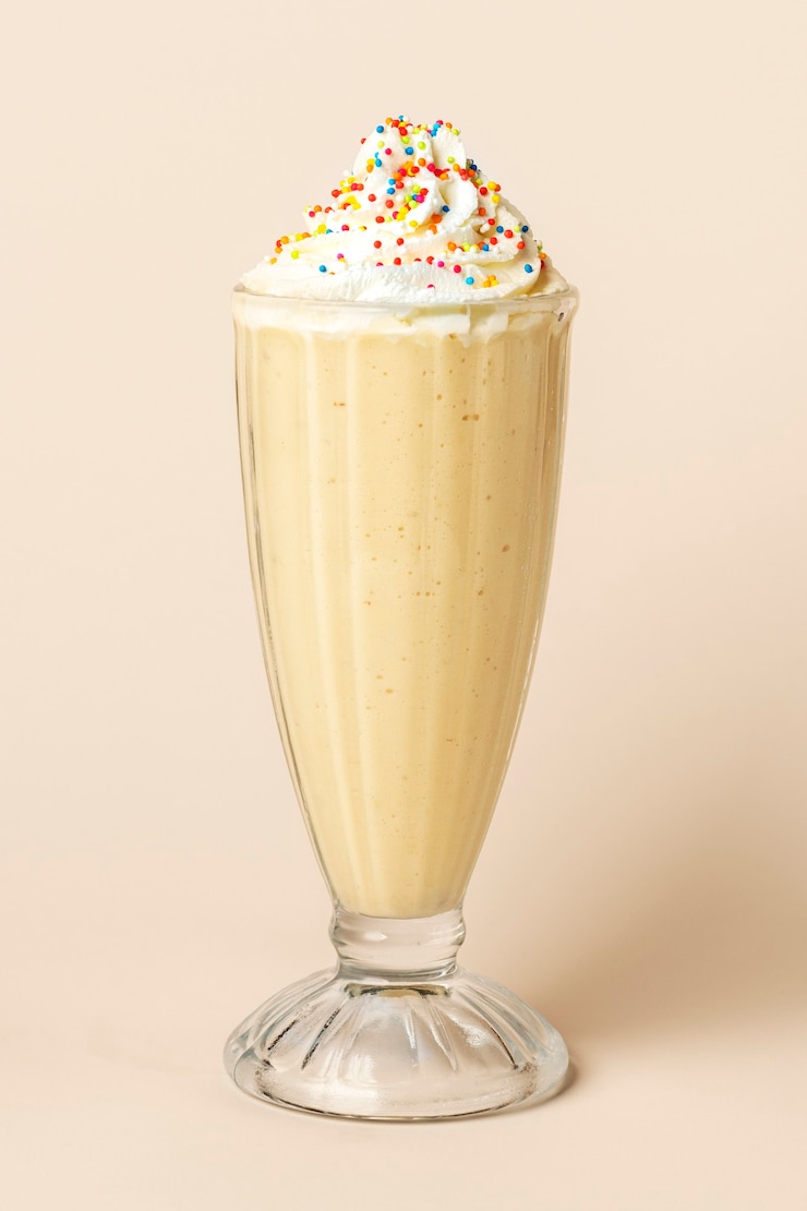 Foto milkshake de baunilha com chantilly
