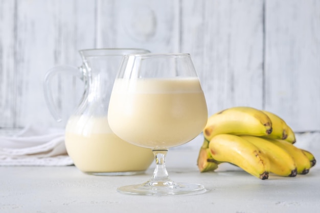 Milkshake de gelado de banana