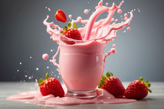 Milkshake de Morango com Splash