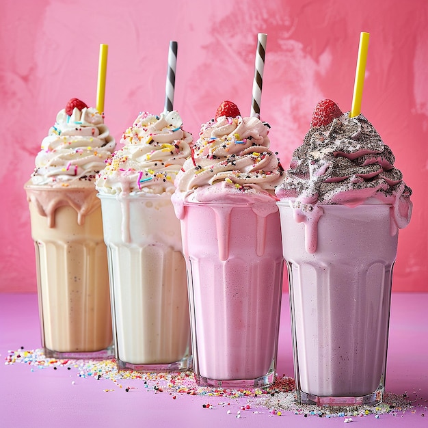 Milkshake de morango indulgente