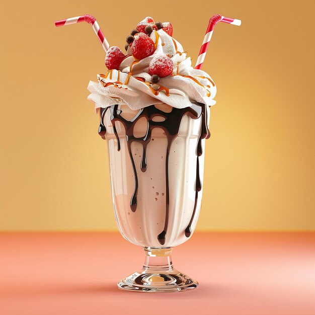 Milkshake de morango indulgente