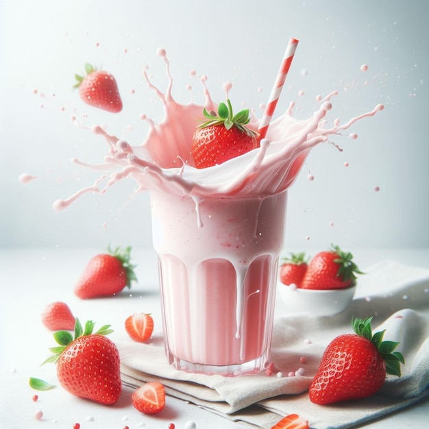 milkshake de morango