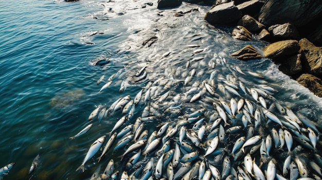 Millones de peces muertos como resultado de la liberación de agua contaminada nuclear