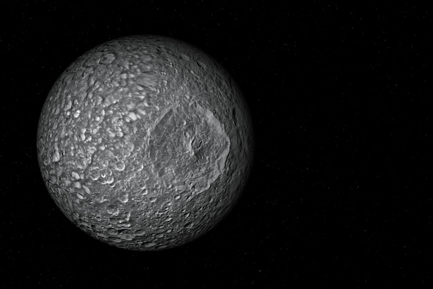 Mimas ist der Mond des Saturn-Sonnensystems