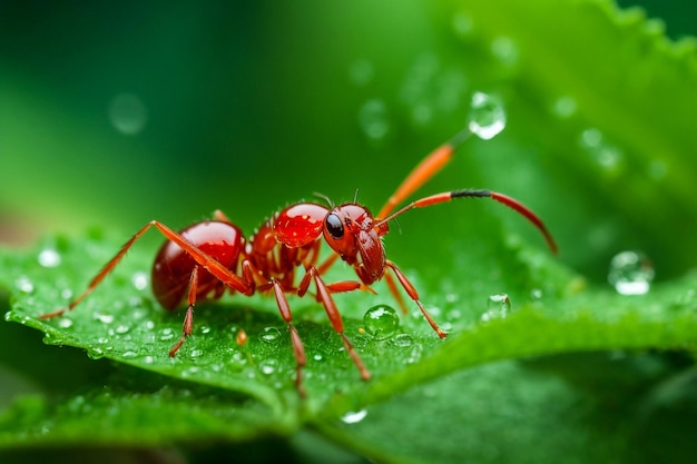 Mimetizar hormiga araña en la hoja