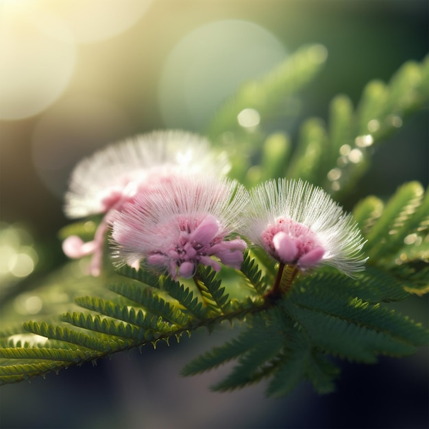 Mimosa Pudica 3D Papel de Parede Soneca