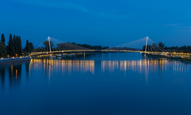 Mimram Fußgängerbrücke über den Rhein zwischen Frankreich und Deutschland