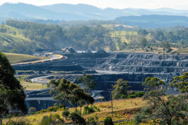 Foto mina de carbón xstrata en el valle de hunter, nueva gales del sur