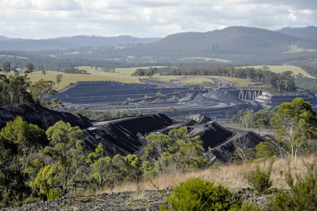 Foto mina de carbón xstrata en el valle de hunter, nueva gales del sur