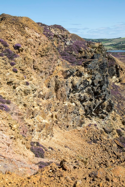 La mina de cobre de montaña Parys Amlwch Anglesey Gales