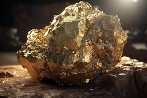 Mina de oro de piedra Generar Ai