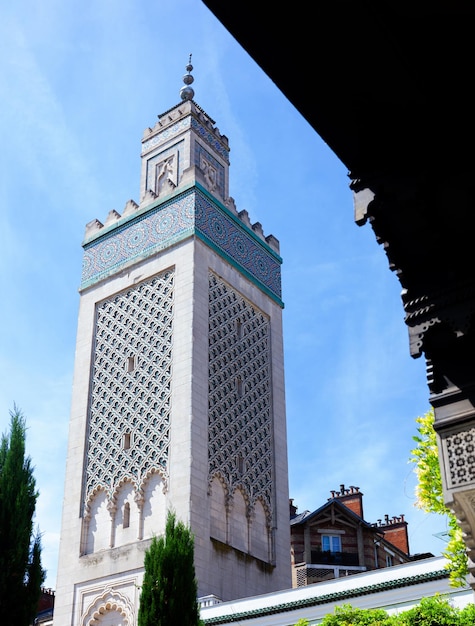 Minarete de la Gran Mezquita de París